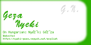 geza nyeki business card